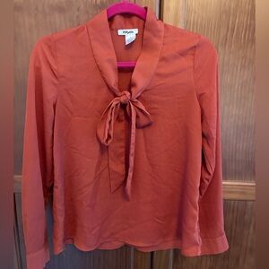 Persaya Rust Blouse with Bow